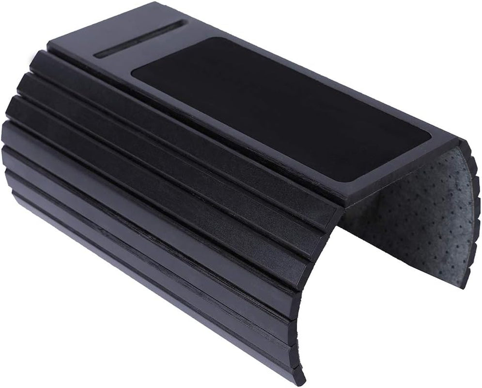 Sofa Arm Tray Table for Couch Flexible/Foldable Sofa Tray Couch Arm Table Perfect for Drinks Snacks Remote Control or Phone Great Arm Tray for Couch Armrest (Black with Phone Slots)