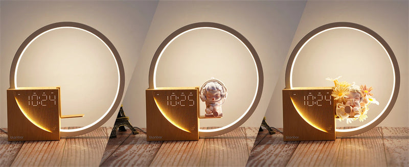 Smart Bedside Lamp with Alarm Clock & Natural Sounds – Touch Control & 3 Brightness Levels