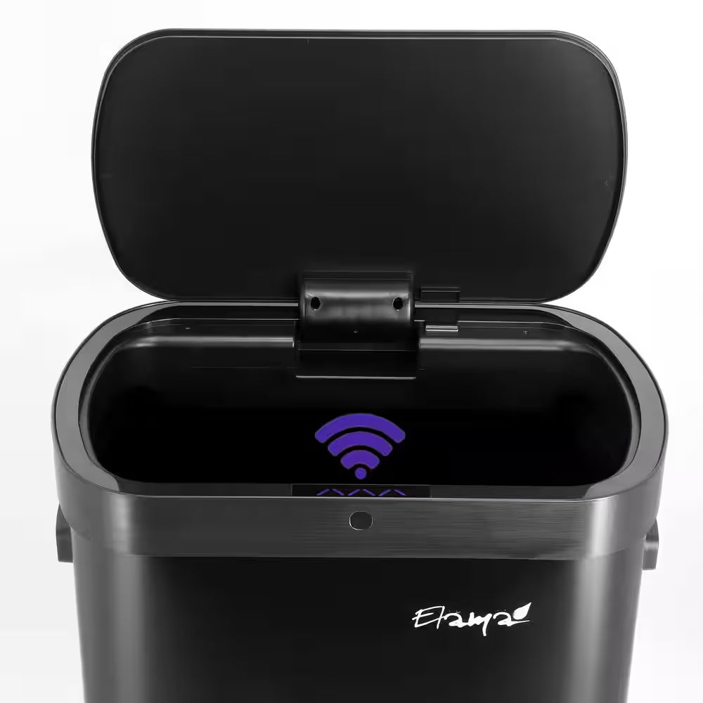 13 Gal. Automatic Sensor Hands Free Trash Can in Black