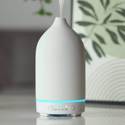 Ceramic Essential Oil Diffuser – 150ml Ultrasonic Aroma Humidifier with Auto Shut-Off