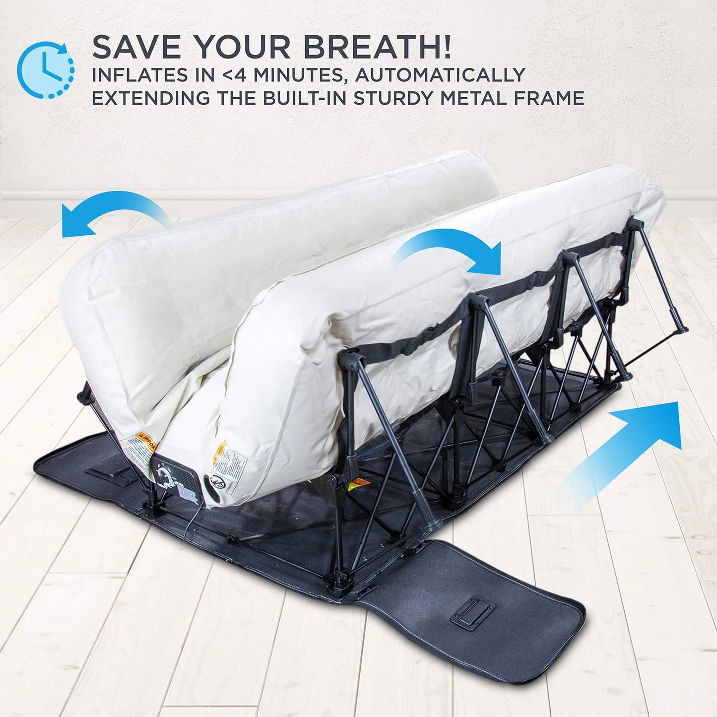 Ez-Bed 22.5" Self-Inflating Air Mattress with Built-In Pump, King