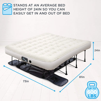 Ez-Bed 22.5" Self-Inflating Air Mattress with Built-In Pump, King