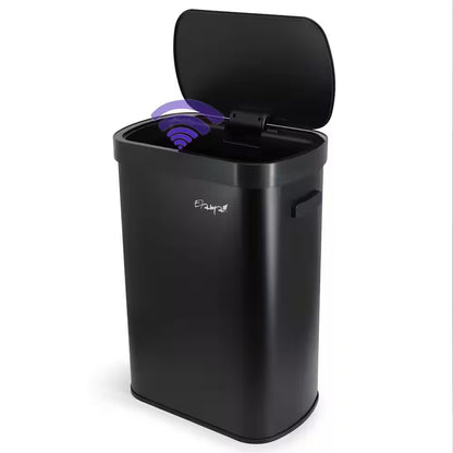13 Gal. Automatic Sensor Hands Free Trash Can in Black