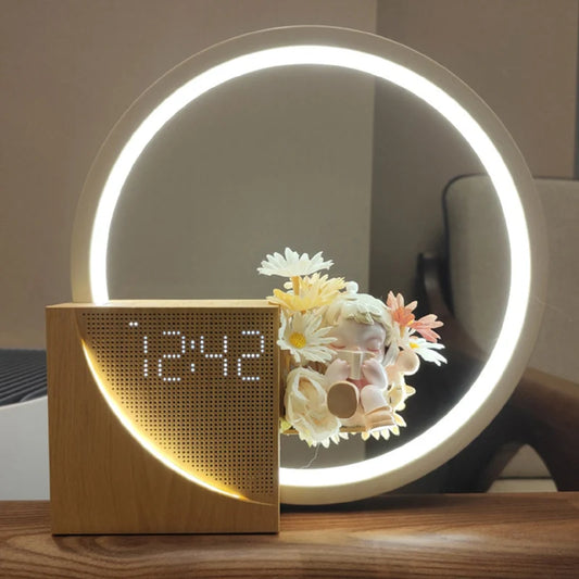 Smart Bedside Lamp with Alarm Clock & Natural Sounds – Touch Control & 3 Brightness Levels