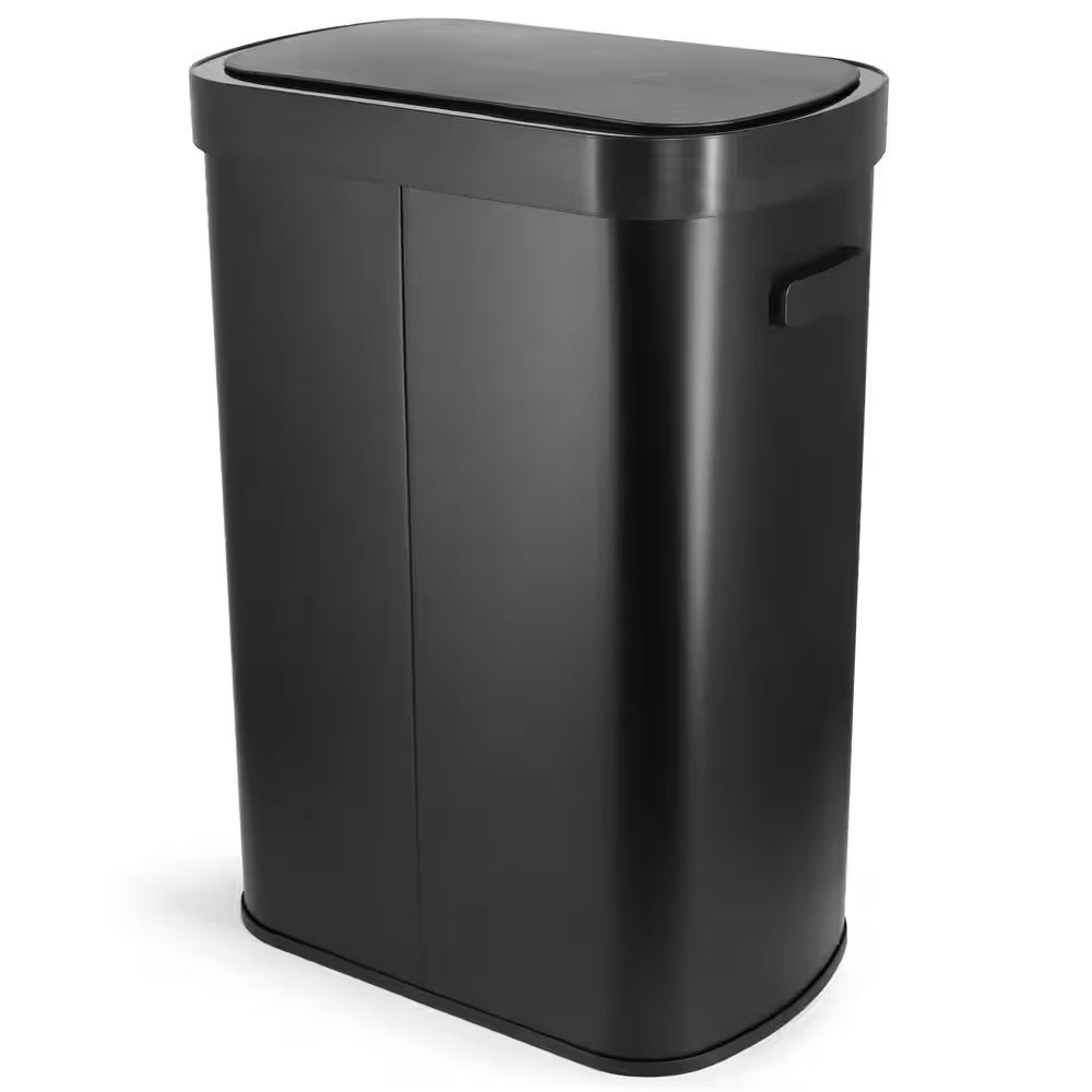 13 Gal. Automatic Sensor Hands Free Trash Can in Black