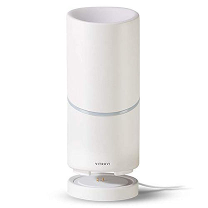 Move Cordless Ultrasonic Essential Oil Diffuser | Wireless Diffuser for Home Aromatherapy | 4 & 8-Hour Run Times - White