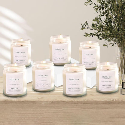 Patchouli & Amber Fall Scented Candle | 8 Oz, 45-Hour Long Lasting | Classic Soy Candle with Wood Wick | Made with Natural Soy | Fall Gifts for Men and Women
